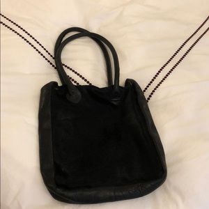 SOLD Streets Ahead leather and horse hair shoulder bag